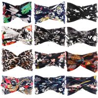 New Womens Cotton Headband Fashion Boho Cross Bow Headband Sports Headwear Hoop Headwear Hair Accessories