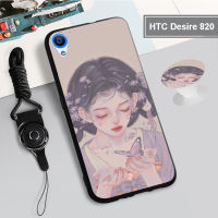 สำหรับ HTC Desire 820/HTC One M10/HTC One ฉัน/HTC U12พลัส/HTC 10 EVO/โบลต์ซิลิกอนเคสนิ่มพร้อมห่วงและเชือก