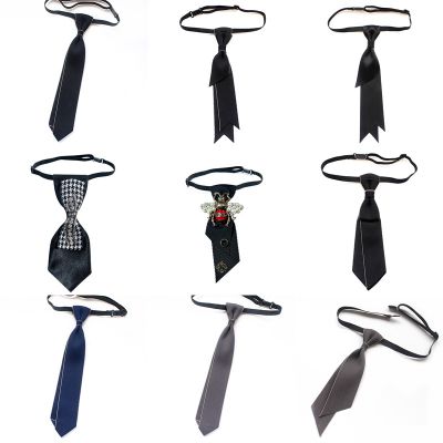 7 Models R Adjustable Small Brooch Neckties Pre-tied Bow Tie Collar Accessories for Women
