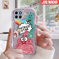 เคส JIUMOO สำหรับ Infinix Smart 6 HD Smart 6 Plus Smart 7เคสปลาดาวแพททริกลายการ์ตูนขอบคลื่นเนื้อครีมกันกระแทกแบบใสนิ่มเคสมือถือโปร่งใสลายกล้องถ่ายรูปที่สร้างสรรค์ซิลิกาเจลฝาครอบป้องกัน