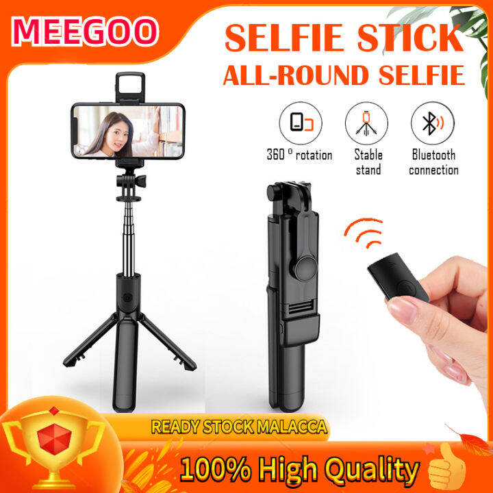 Bluetooth Selfie Stick With Light Selfie Stick Monopod Tripod Remote