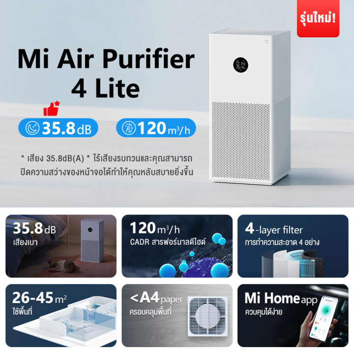 xiaomi-mi-air-purifier-4-lite-เครื่องฟอกอากาศ-เครื่องฟอกอาศ-เครื่องกรองอากาศ-เสียวหมี่-กรองฝุ่น-pm-2-5-เครื่องฟอก-xiaomi-ฟอกอากาศ-กรองอากาศ