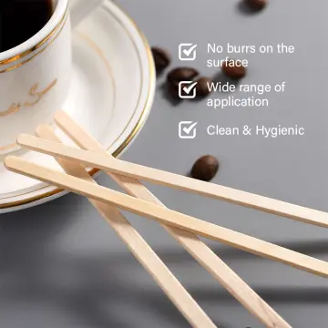 50/100pcs Disposable Stir Sticks Natural Wooden Tea Coffee Stirrers Shop  Cafe Supplies Dinerware Sets Kitchen