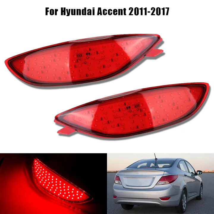 Red Fog Lamp Lights LED Car Warning Stop Light Rear Bumper Reflector ...