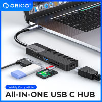 USB C HUB 3.0 ORICO พอร์ต USB หลายฮับ,Type C 3.0 Hub USB สถานีชาร์จ HUB เป็น HDMI-เข้ากันได้ RJ45 SD เครื่องอ่าน PD อะแดปเตอร์ไฟฟ้าสำหรับแล็ปท็อป MacBook Pro แท่นเสียบแยก