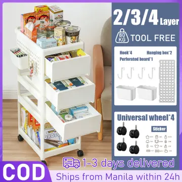 MAXCOOK 2 Tier Sliding Cabinet Basket Organizer Multifunctional Storage Organizer Holder, Under Sink Pull Out Organizer for Cabinet -sliding Drawer