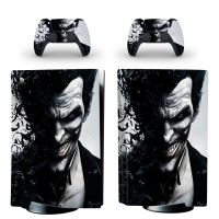 Joker Clown PS5ฝาครอบรูปลอกสติ๊กเกอร์ดิสก์สำหรับคอนโซลและ2ตัวควบคุม PS5ดิสก์ผิวไวนิล