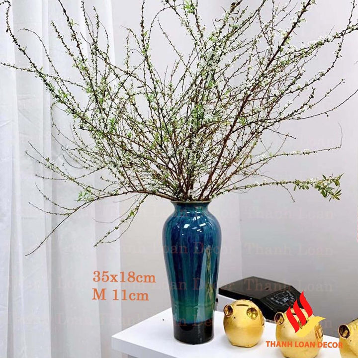 Lọ hoa gốm sứ cỡ lớn cao 35 cm - Bát Tràng - Bình cắm hoa decor ...