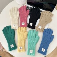 Womens Cashmere Knitted Winter Gloves Women Autumn Winter Warm Thick Touch Screen Skiing Outdoor Cycling Glove