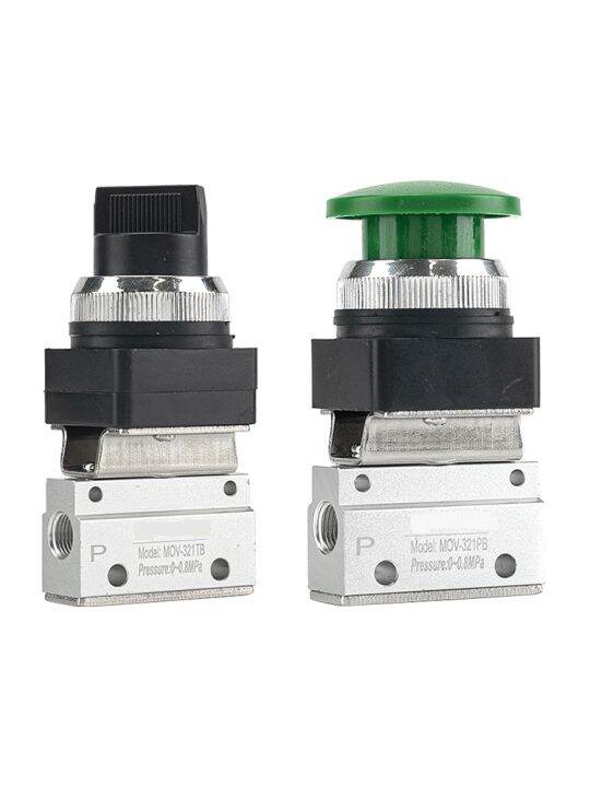 1PCS Push Button Pneumatic Mechanical Valve MOV 01 MOV 02 Manual Valve