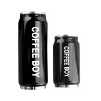 Coffee Boy Straw Bottle 304 Stainless Steel Beverage Cans Cup Black