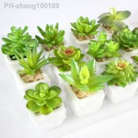 Green Artificial Succulents Plants Home Living Room Decoration Plante Artificielle Desktop Ornament Small Fake Plants Bonsai