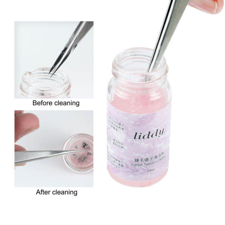 20ml-professional-eyelash-glue-remover-liquid-eyelash-แหนบทำความสะอาดฟองน้ำ-eyelashes-extension-cleaner-อุปกรณ์แต่งหน้า