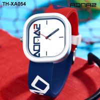 New square watch mens simple sports student personality contrast casual female