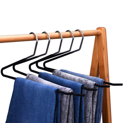 set of 10 Pant Hangers, Trousers Jeans Hangers, Metal Clothes Hangers for pants, towels, linens, scarves wub