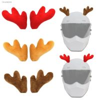 ❈✓﹉ 1 Pair Christmas Antlers Helmet Decor Plush Deer Horns Helmet Accessory Bike Motorcycle Smooth Surfaces Helmet Horns