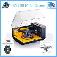 2023ใหม่รีโมทคอนโทรลมินิอากาศยานไร้คนขับ,เฮลิคอปเตอร์ KY908 UAV สี่แกนพร้อมกล้องความละเอียดสูง4K พร้อมของขวัญฟรี