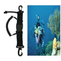 Scuba Diving Lanyard Spring Coiled Lanyard with Quick Release Buckle and Clips for Underwater Cameras Lights Torch Tools