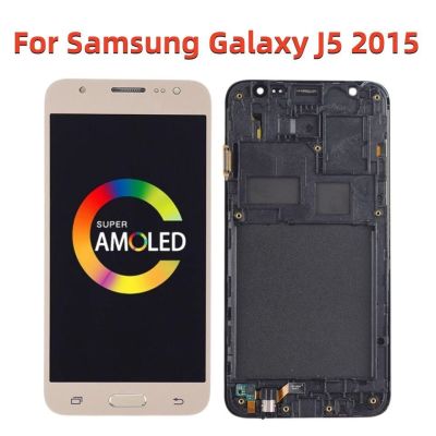 Original J500FN AMOLED For Samsung Galaxy J5 2015 LCD With Frame 5.0 SM-J500F J500G J500M J500H J500FN Display Screen Assembly