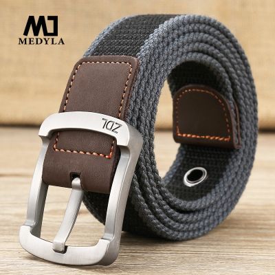 MEDYLA เข็มขัดผ้าใบกลางแจ้งเข็มขัดยุทธวิธี Unisex คุณภาพสูงเข็มขัดผ้าใบสำหรับกางเกงยีนส์ชายสายสบายๆ