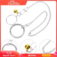 Zecetim 1 ชุด Parrot Bell คอแหวนแหวนนกแก้วโซ่การฝึกซ้อมคอปกพร้อมโซ่