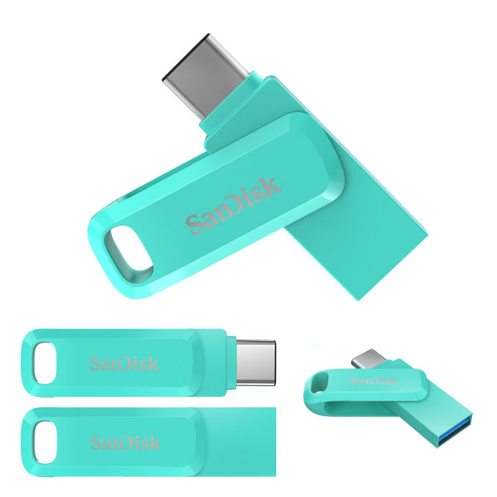 sandisk-dual-drive-go-128gb-usb-3-1-สีเขียว-gen1-flash-drive-type-c-speed150mbs-sdddc3-128g-g46g-แฟลชไดรฟ์-รับประกัน-synnex-5ปี