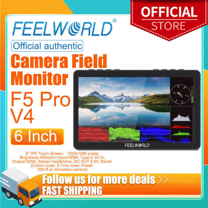 Feelworld F5 Pro V4 Touch Screen DSLR Camera Monitor 3D LUT, F970