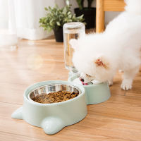 Stainless Steel Cat Bowls and Bowls Food and Water Dispenser Bowl for Cats Feeder Non-slip Bowl Feeder and Drinker for Cats