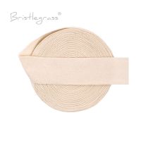 BRISTLEGRASS 50 100 Yard 3/4 20mm Solid FOE Matte Fold Over Elastics Spandex Band Hair Tie Headband Dress Underwear Sewing Trim