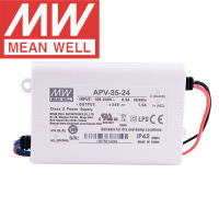 Original Mean Well APV-35 Series Meanwell 5V 12V 15V 24V การออกแบบแรงดันคงที่35W เอาต์พุตเดี่ยว LED Switching Power Supply