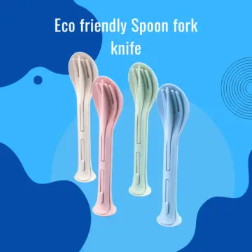 Portable Removable Cutlery Set,Reusable Eco-Friendly Utensils including  Biodegradable Chopsticks Spoon