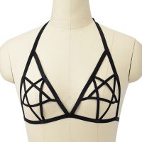 【YF】۞  Harness Hollow Out Straps Garter Cupless Bustier Top Punk Gothic Suspenders