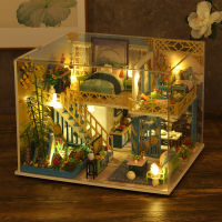 Jiate Diy Cottage Only Green Wooden Hand-Assembled Art Building Model Villa Creative Gift Girlfriend