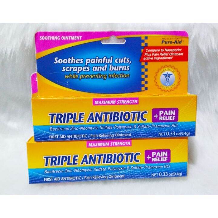☞PureAid Triple Antibiotic Cream 9.4g☚ Lazada PH