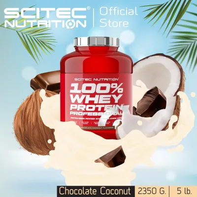 SCITEC NUTRITION 100% Whey Protein-Chocolate Coconut (เวย์โปรตีน รสช็อกโกแลต-มะพร้าว เวย์คอนเซนเทรต สร้าง บำรุง ซ่อมแซม ฟื้นฟู กล้ามเนื้อ คุมหิว) WPC มีฮาลาล
