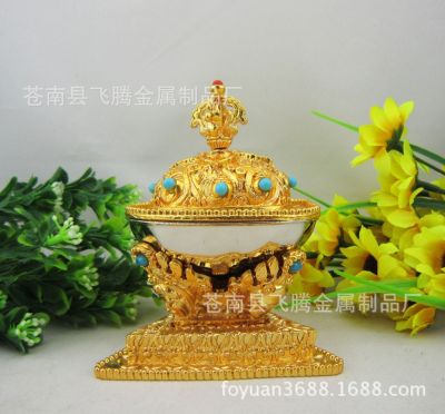 Original Product ทำจากทองแดงพุทธศาสนาทิเบตในทิเบตข้อเสนอ ลับที่สวยงาม ธรรมอุปกรณ์บรรณาการพระพุทธรูปทิเบต