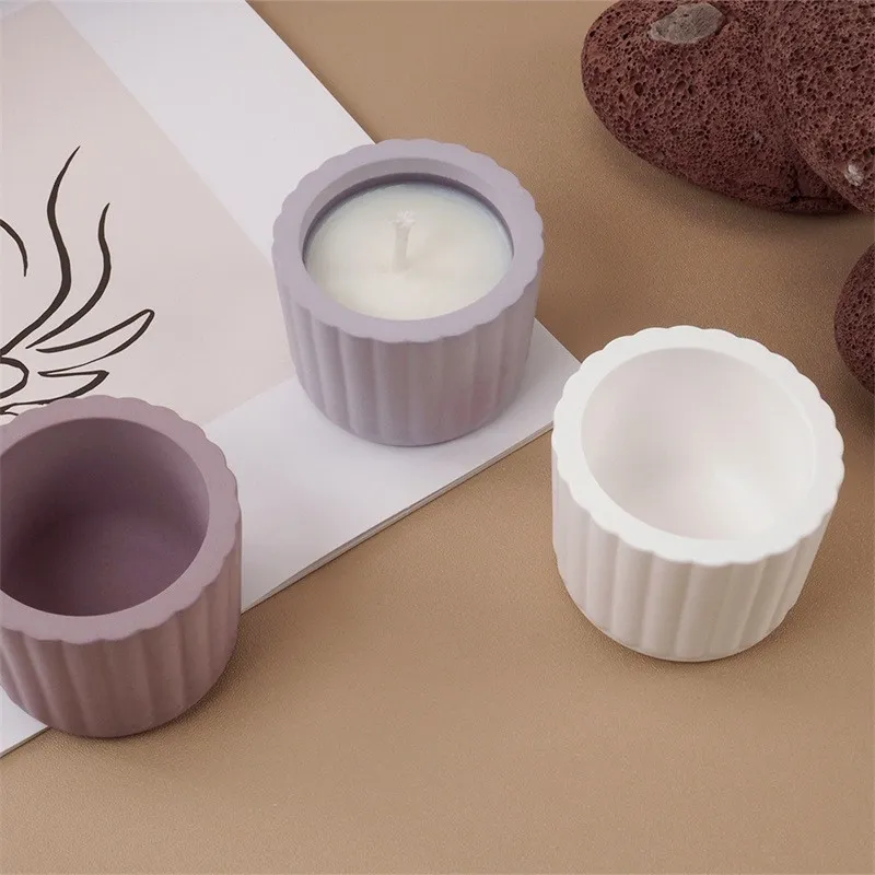 DIY Handmade Gypsum Form Aroma Cup Mold Mongolia Cup Gypsum Form For  Candles Cup Mold Silicone Mold for Cement Jewelry Box Mold