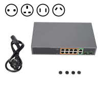 Full Gigabit POE Switch POE Switch Full Gigabit RJ45 IEEE 802 .3afat สำหรับเครือข่ายสำนักงานสำหรับเครือข่ายภายในบ้าน