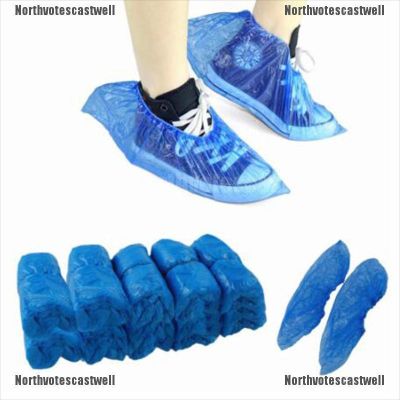 Northvotescastwell 100Pcs Plastic Anti Slip Boot Safety Shoe PVC Plastic Over Shoe NVCW