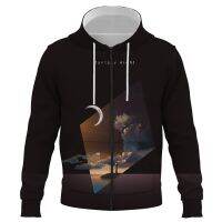 Sudadera con capucha y cremallera para hombre, chándal Unisex con cremallera, 3D, Sky night, talla grande