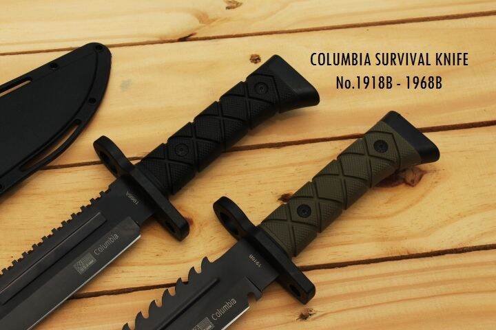 มีด-columbia-รุ่น-1968a-1918b-มีดsuvivalขนาดพกพาสำหรับลุยป่า-พร้อมซองแข็ง