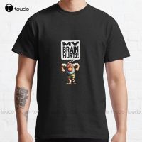 New Mr Gumby - My Brain Hurts Classic T-Shirt Cotton Tee Shirt T-Shirt Custom Aldult Teen Unisex Fashion Funny New