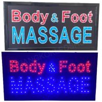 LED Sign “Body&amp;Foot MASSAGE” #ป้ายไฟประดับร้าน #ป้ายไฟLEDสำเร็จรูป #ป้ายLEDประหยัดไฟ ป้ายไฟ AC220V ใช้ประดับร้านเพิ่มความโดดเด่น สีสันสวยงาม