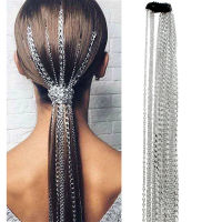 Cke CWwartFashion Hair Decoration Metal Extend Hair Chain For Women Silver Color Trendy Headband Bridal Hair Jewelry Wedding Accessories