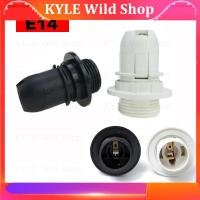 KYLE Wild Shop Mini Screw E14 M10 Light Bulb Lamp Base Holder Pendant Socket Lampshade Collar 220V 110v Black/White