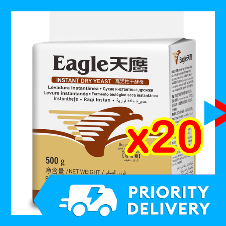 20 packs EAGLE INSTANT YEAST for Baking Bread 500g Cake Flour Dough