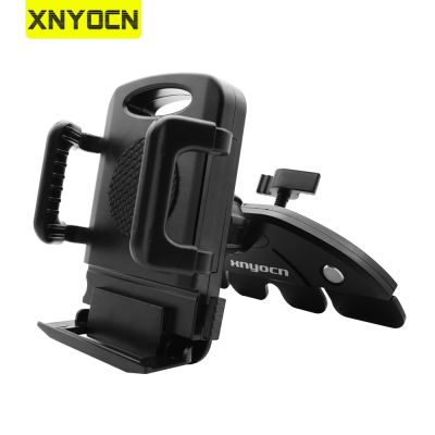 Xnyocn Car Holder CD Slot Bracket Universal Adjustable Support 360° Rotation Mobile Phone Stand For iPhone Xiaomi Samsung GPS