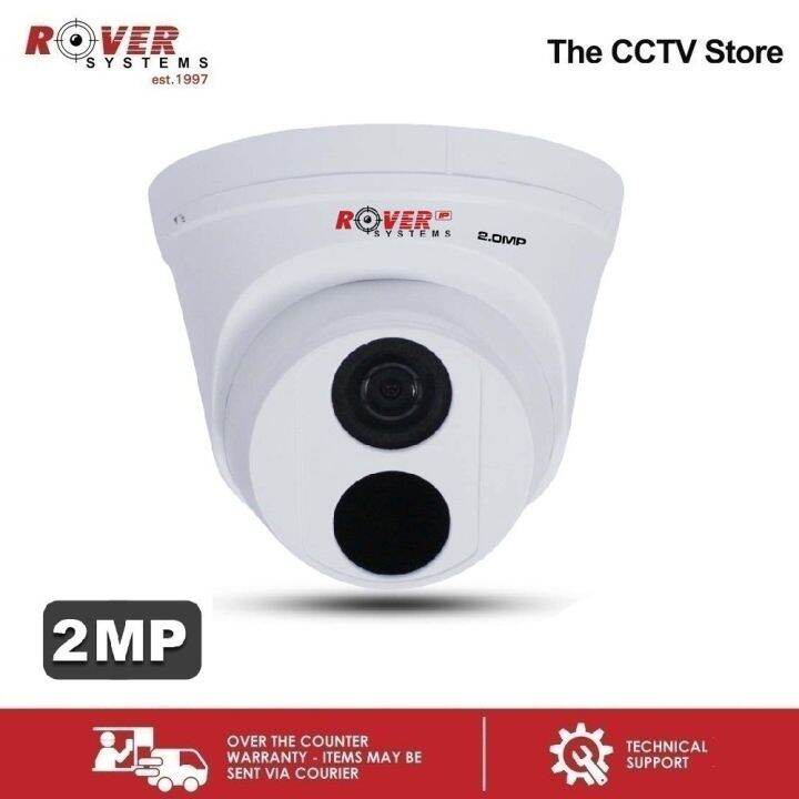Rover System Camera Rover Systems 2MP 1080P E-Series Dome Indoor IP CCTV Camera, Turret ...
