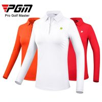 PGM Spring Autumn Womens golf Shirts Long Sleeve Golf Clothing Keep Warm Outdoor Sports Bottoming-Shirt Ladies Slim Fit Shirts YF446