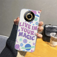 เคสโทรศัพท์ซิลิโคนโปร่งใสสำหรับ Realme11 OPPO 2023เคสนิ่ม TPU ลายดอกไม้ลายตาราง Realme 11 11Pro 11 Pro + ฝาหลังกันชน Realme 11 Pro